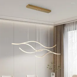 Pendant Lamps Modern Led Lights For Home Dining Room Kitchen Living Decoration Hanging Lamp Gold/Chrome Plated AC110-220V