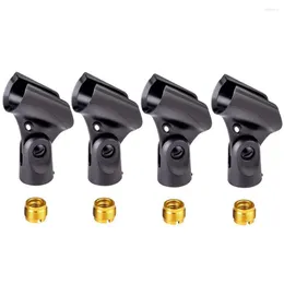 Microphones 4 Pieces Universal Microphone Clip Holder With 5/8 Inch Male To 3/8 Female Nut Adapters