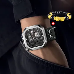 Altri orologi DOM WATCH MAN Fashion Creative Chronograph Calendar Quartz Skeleton Punk Wind Orologio da uomo impermeabile 230621