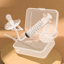 Baby Dropper Dispenser Ciuccio trasparente Dispenser di medicinali intelligenti Alimentatore per aghi Spremere Medicina Utensili per l'alimentazione dei bambini