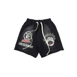 Short masculino Hellstar Studios Sounds Like Heaven Tee Shorts retrô Masculino Feminino 1 1 Short masculino vintage com cordão de alta qualidade 230621