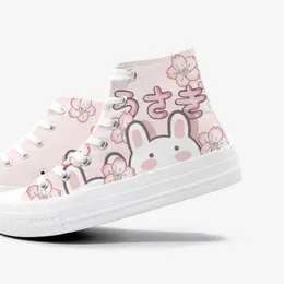 Sneakers Amy and Michael Cute Girls Students Canvas Shoes Ladies Anime Cartoon Sneakers Hi Tops Casual Plimsolls Breathable Trainers