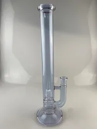 Glass Hookah Purple Cfl 16inch 18mm Bong 2 Inline Perc till 4 Inv Splash High Quantity Lägg till en hornskål