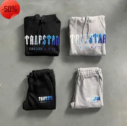 Survêtements pour hommes 23ss Hommes Designer Trapstar Activewear Hoodie Chenille Set Ice Flavors 2.0 Edition 1to1 Top Quality Embroidered Motion design 657ess