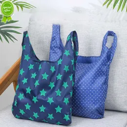 New Portable Shopping Bag Eco-friendly Bag Hand Shoulder Grocery Bags Shoulder Market Bags Reusable Foldable Supermarket Shop Bags