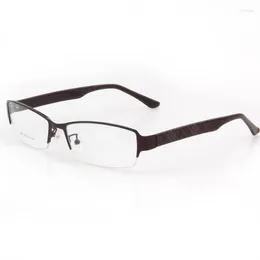 Sonnenbrillenrahmen, halbrandlos, Brillengestell, optische Gläser, verschreibungspflichtiges Brillendesign, Edelstahl, Marke RUI HAO EYEWEAR
