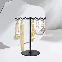 Sieradenzakjes Creatief metalen rek Ijzeren golfvormige T-bar Hangende houder Oorbellen Ring Ketting Opslag Display Organizer Stand