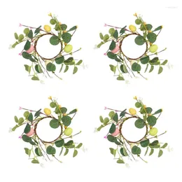 Decorative Flowers 4x Easter Wreath Decorations For Home Wreaths Front Door Decor Window Wall Hangings