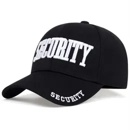 Ball Caps SECURITY Berretto da baseball con ricamo a lettera USA Cappello da papà in cotone regolabile Cappellino snapback per uomo adulto Hip hop Trucker Caps GorrasHKD230625