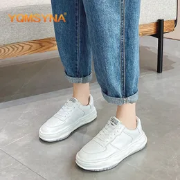 부츠 yqmsyna nonslip 여자 vulcanized shoes 캐주얼 레이스 업 밝은 통기 운동 편안한 내부 증가 숙녀 신발 w35