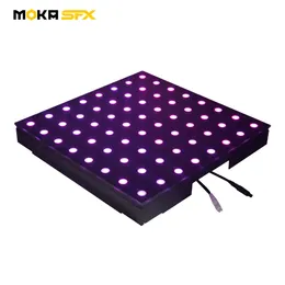 64 Pixel LED Dance Floor RGB 3 in 1 Tempered Glass 3D Dancing Floor Tile 50x50cm Stage Light Panel for Wediding Party Disco Lighting Show Load a Car SD/PC Control