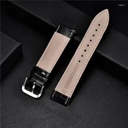 Watch Bands Universal Leather Band Business Strap Woman/Men Watchband 12mm 14mm 16mm 18mm 20mm 22mm Genuine Deli22