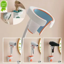 For Dayson Hair Dryer Holder Bathroom with Storage Rack Hands Free 360 Degrees Rotation Wall Mount Punch-free Multifunction