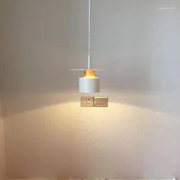 Lampy wiszące nordyc nowoczesne kolorowe drewniane lampa do restauracji kawy bar jadalnia sypialnia e27 światła dekoracje