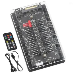 ファンコントローラーPC Argb 5V 10pin PWMハブ温度制御マルチポートスプリッターCPU RGBヘッダー