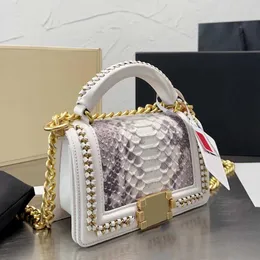 borsa a tracolla borse a tracolla borse di lusso borse borse da donna firmate borsa da donna catena di lusso struttura in pelle di serpente moda croce corpo da donna