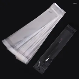 Geschenkpapier 100 Stück 32 cm transparenter Kunststoff Selbstklebender Beutel Versiegelung kleiner Beutel für Stift Schmuck Halskette Verpackung wiederverschließbar