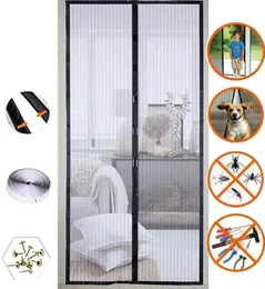 Ren gardiner VIP Small Size Summer Magnetic Screen Door Curtain Net Anti Mosquito Insect Fly Bug Room Divider Automatisk stängning 230625