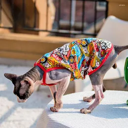 Костюмы для кошек милая сфинкса -одежда летняя дышащая хлопковая девон жилет котенок Samll Dog Ropa Para Gatos Pet для кошек щенка