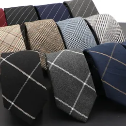 Bow Ties Męskie krawaty Klasyczna bawełna 6 cm ręcznie robione chude krawaty szyi szczupłe krawatowe krawaty do formalnego biznesu przyjęcie weselne Gravat 230621