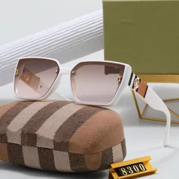 Designers sunglasses Striped patchwork sunglasses for women men Polarized Trend luxury UV resistant sun glass Casual Versatile eyeglasses with box gift