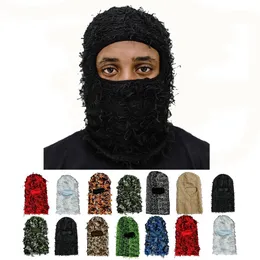 Cykelmössor masker shiesty mask ski balaclava hatt män kvinnor utomhus nödställda mask beanies varm stickning headcover cap 230621