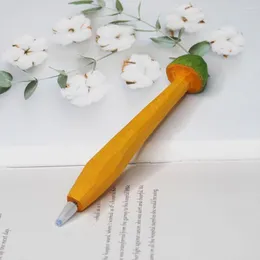 Office Supplies Blue Ink 0.5mm Signing Writing Pen Wood Carving Creative Neutral Mushroom Shape Gel