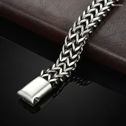 Strand Urocze męskie żółte złoto 316 stal nierdzewna Hip Hop Silver Heavy Cuban Link Bransoletka