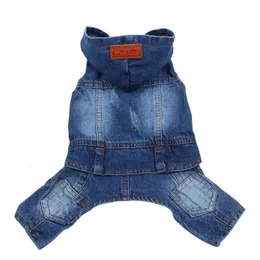 Chien Vêtements Pet Chien Jean Combinaison Pantalon Denim Chat Chiot Manteau Veste PrintempsÉté Vêtements Vêtements 6 Tailles 230625