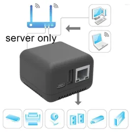 Network Print Server med 1x 10/100 Mbps RJ-45 LAN Port WiFi Funktion USB 2.0 BT 4.0 Support för Windows XP Android