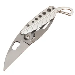 2PCS/LOT S7035 Mały składany nóż 8cr13mov tytanowa powłoka Blade Aluminium Aluminium Aluminium EDC Pocket Brelowain Noże