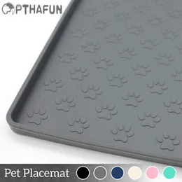kennels pens Silicone Pet Placemat Dog Food Mat Cats Bowl Pad Pet Feeding Mats Prevent Food and Water Overflow Waterproof Easy Clean 230625
