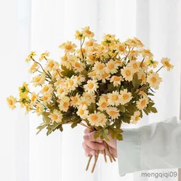 Kurutulmuş Çiçekler Sonbahar Yapay Çiçek Papatya DIY Dekor Gelin Düğün Oturma Odası Buket Krizantem Doğum Günü Düzenleme Masa Ev R230626