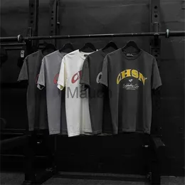 Herr t-shirts chst män överdimensionerade lösa bekväma sport t-shirt sommar bomull gym fitness bodybuilding träning träning skjortor korta ärmar tees topp j230625