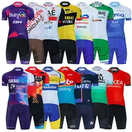 Cykelkläder sätter 2023 Team Frankrike Cycling Bib Set Mtb Kläder cykelkläder cykelkläder Vägskjorta Mens Short Maillot Ny komplett sommar Suithkd