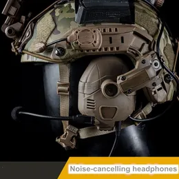 Tactical Earphone Tactical Bluetooth Noise Reduction Headset for OPS Core ARC and Wendy M-LOK Helmet Hunting Shooting Rechargeable Tuning 230621