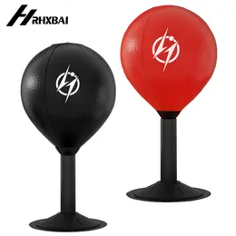 Punching Balls Table Boxing Ball PU Leather Adult Decompression Punching Bag Child Training Speed Ball Wall-mounted Sucker Fitness Equipment 230621