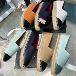 200 Style Luxury designer Shoes Top Fashion Denim Sapatos Espadrilles Straw Fisherman Flat Heels Shoe Lazy Zapatos Mujer Casual Cartoo