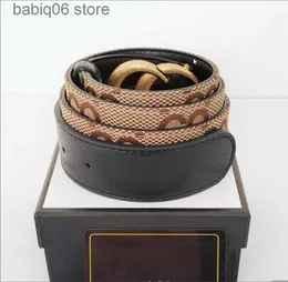 Bälten Fashion Luxury Belts Plaid Flower Striped Leather Belt Designer Herr- och kvinnors högkvalitativa bälte 3,8 cm med boxbokstav G T230625