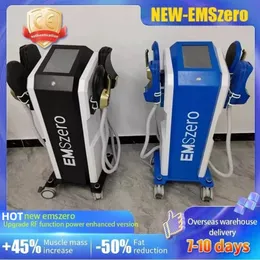 HOT DLS-EMSLIM RF-muskelstimulering av fettborttagning Bygg NEO 14 Tesla Hi-EMT-maskinen med 4 st handtag med bäckenstimuleringskuddar Valfria Emszero-färger tillgängliga