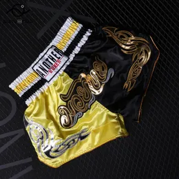 Other Sporting Goods Boxing Shorts Womens Mens Embroidery Muay Thai Shorts Professional Combat Kickboxing Training Trunks Kids Boy Girl MMA Clothing 230621