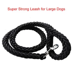 Hundhalsar Leasshes 130 cm LXL Super Strong grov Nylon Dog Leash Army Green Canvas Dubbelrad Justerbar hundkrage för medelstora stora hundar 230625