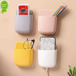 New Wall Mounted Storage Box Mobile Phone Plug Holder Stand Rack Remote Control Storage Organizer Case For Air Conditioner TV