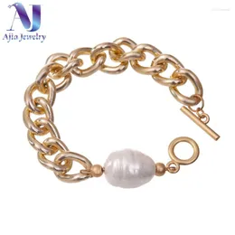 Bransoletki uroku Vintage Big Pearl Bransoletka dla kobiet złotą biżuterię Cadeau Maitresse Pulceras para Mujer Moda 2023 Raym22