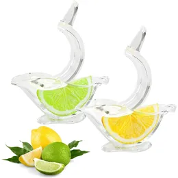 Bird Lemon Squeezer akryl manuell juicer fågel fisk form citron skiva kil pressar frukt juicer för orange citron granatäpple hem kök bar gadget