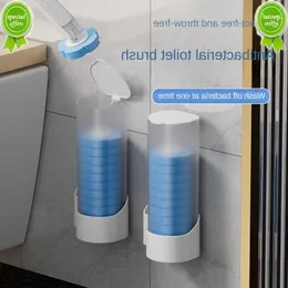 Новый одноразовый инструмент для очистки на стенах на стенах, установленном на стену, для замены ванной комнаты, аксессуары для замены ванной щетки