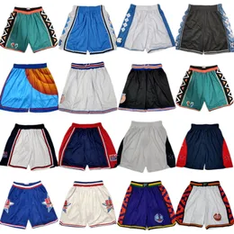 Klassisk retro mesh basketball shorts rymd jam film melodi squad looney andningsgymträning strand byxor all-star tröjor pant short north carolina college college