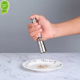 Stainless Steel Pepper Grinder Multi-function Manual Spice Pepper Grinder Single Hand Mini Grinder Spice Bottle Kitchen Gadgets