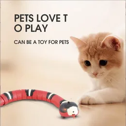 Cat Toys Automatyczne zabawki kotów interaktywne inteligentne wykrywanie węża węża dla kotów USB ładowanie akcesoriów dla kota dla zwierząt domowych do 230625