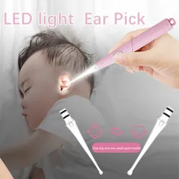 Baby-oorreiniger Oorsmeerverwijderingstool Zaklamp Earpick Oorreiniging Oorsmeerverwijderaar Lichtgevende oorcurette Lichtlepel